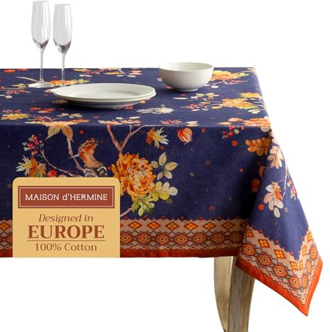 Maison d' Hermine Kelim(Infinity) 100% Baumwolle Tischdecke für Küche | Abendessen | Tischplatte | Dekoration Parteien | Hochzeiten | Thanksgiving/Weihnachten (Rechteck, 160cm x 220cm)