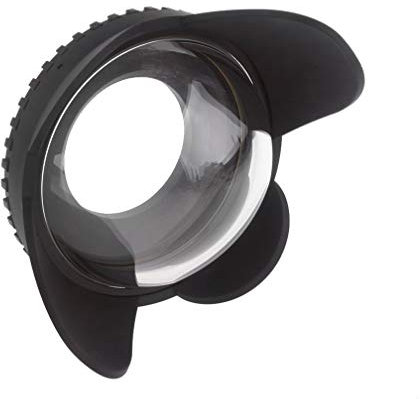 Fisheye Lens Dome Port, Venidice Underwater 67mm Interface Unterwasser-Gehäuse Weitwinkelobjektiv gehäuse, wasserdichtes Tauchkameragehäuse mit 60m druckfest, schwarz