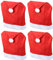 Novaliv Stuhlhussen 4er Set Schwingstuhl Weihnachten I Rot I Nikolausmütze I Stuhlbezug Weihnachten Deko Weihnachtsmütze Stuhlabdeckung Stuhlbezug 4er Set