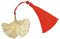 moses. Omm for you Metall-Lesezeichen Ginkgo | Zum Markieren der Seiten | Bookmark aus Metall in Gold | Mit Bommel-Anhänger in Rot
