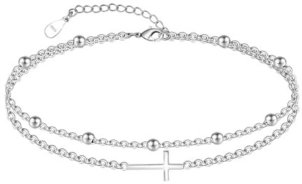 Cross Schmetterling Fußkettchen 925 Sterling Silber Erstellt Opal Schmetterling Fußkettchen Armband Doppellagiges Schmetterling Fußkettchen Kette Schmetterling Fußkettchen Layered Fußkettchen Armband