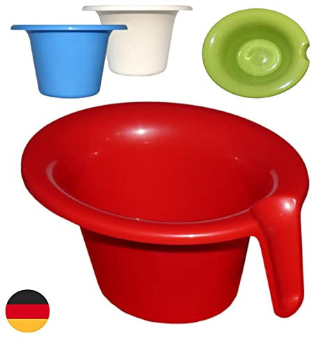 Kabea Abhaltetöpfchen Abhato für Windelfrei, Oval mit Griff (Original Asia- / China- Töpfchen Nachfolgemodell) zum Abhalten für Babys (aus Polypropylen (PP), Rot)