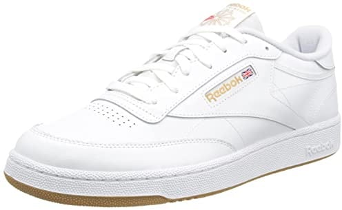 Reebok Unisex's Club C 85 Gymnastics Shoes, FTWR White/True Beige/Reebok Lee 3, 7.5 UK