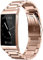 ZUZIS Edelstahlband Kompatibel Mit Fitbit Charge 4/Charge 3, Edelstahl Ersatzbänder Uhrenarmbänder Link Metallarmband Armbänder für Fitbit Charge 4 / Charge 3,6