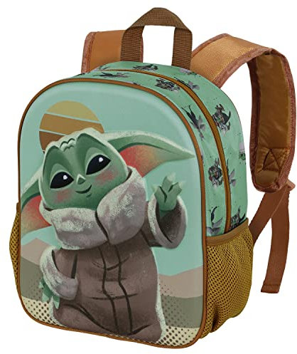 Star Wars The Mandalorian Say Hi-Kleiner 3D Rucksack, Grün, 26 x 31 cm, Kapazität 8,5 L
