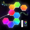JIMIMORO 8 Pack Hexagon Light Panels - Cool Music Sync RGB Hexagon LED Lights with APP & Remote Control for Home Decor, Living Room, Bedroom, Gaming Room, Kids, Adults