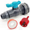 Rain Barrel Spigot Kit with an Hole Saw Include PVC Bulkhead Fitting Ball Valve Thread Seal Tape and Garden Hose Male Threaded Adapter(3/4 Male) for 3/4 Female Threaded Connector(3/4 inch)