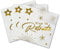 Tralala Fêtes® 16 Servietten Vive la Retraite – Einweg-Papierservietten zur Ruhestandsfeier – festliche Dekoration, 33 x 33 cm, aufgeklappt (Weiß & Gold)