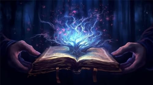 Diamond Painting Erwachsene/Kinder, Zauberhaftes Buch DIY Malen Nach Zahlen Erwachsene, Basteln Erwachsene Diamant Painting Bilder Diamond Painting Kinder Malerei Sticker Home Wand Deko(90x160cm)-Q266