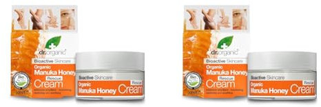 Dr Organic, Organic Manuka Cream, Natural, Vegetarian, Cruelty Free, Paraben & SLS Free, 50ml (Pack of 2)