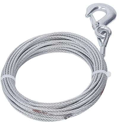Câble Métallique de Treuil 4 Mm X 12 M – Haute Résistance à la Rupture, Corde D'Extension Polyvalente, Extension en Acier Inoxydable et