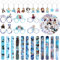 Powmag 86 Pcs Elsa Party Set, Giocattoli Gadget Festa Compleanno, Set di Bomboniere per Feste di Compleanno Ragazze, Accessori Set Regalo di Compleanno per Bambini Festa (B)