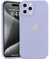 Wirvyuer Custodia Compatibile con iPhone 15 Pro Max Cover Ragazze Oro Amore Cuore Custodia protezione fotocamera Silicone Cover Protettiva Antiurto Gold Love Case per iPhone 15 Pro Max Viola Lilla