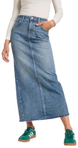 Lee Back Slit Maxi Skirt Gonna, Set Gratuito, 29W Donna