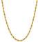 Supcare Gold Rope Chains for Men, 3MM Stainless Steel Twist Rope Necklaces Black Chain for Women - 61CM Long