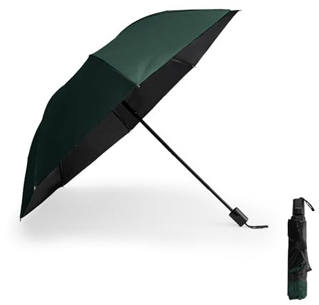 BESCH Paragua Plegable Antiviento Tela con Protección Rayos UV 99/UPF 50 - Paraguas de Bolsillo Multiusos para lluvia y Solar