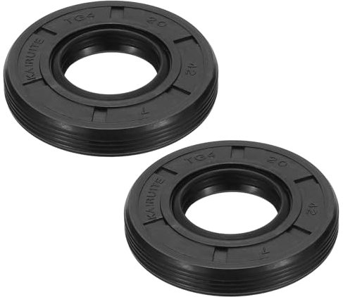 PATIKIL Retén de eje radial de la UE, 2 piezas 20mm x 42mm x 7mm Sello de aceite TG4 de caucho de nitrilo para ejes de rodamientos, bombas de aceite y motores, negro