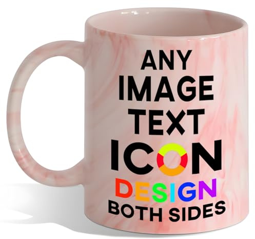 JPHCHSC Personalised Mug with Text Photo Printed Collage Design Logo Personalised Gifts Mugs 11oz Coffee Cup Mothers Fathers Day Coffee Cup Kitchenware