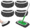 Yicotira Wiederverwendbare Feuchtpads für Swiffer Sweeper Mop – Trockene Kehrtücher & nasse Wischtücher für die Haushaltsreinigung – waschbare Mikrofaser-Wischpads, 4 Stück (Mop ist nicht im