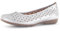 Gabor Damen Klassische Ballerinas, Frauen Flats,Ausgehschuhe,Abendschuhe,Slip-ons,Freizeitschuhe,sportlich,Ballerinen,Pumps,Silber,40.5 EU / 7 UK