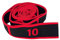 GIMIRO Fitness-Gummiband Segmentiertes Widerstandsband für Yoga Pilates Tanz Stretchband Rehabilitations Spannband (Red - 10 Loops)