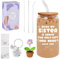 Nhemeylp Bbirthday Gifts for Her, 17oz Glass Coffee Cup with Gift Box, Complete Pamper Gift Set Friend Presents for Women, Thank You Retirement Congratulations Basket for Mum Sister Wife