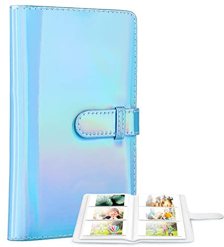 Mini Fotoalbum Buch für 2x3 Zoll Filme - 96 Taschen Kpop Fotokartenhalter Binder für Fujifilm Instax Mini Sofortbildkamera, für Polaroid Hi-Print Bilder (Magisches Blau)
