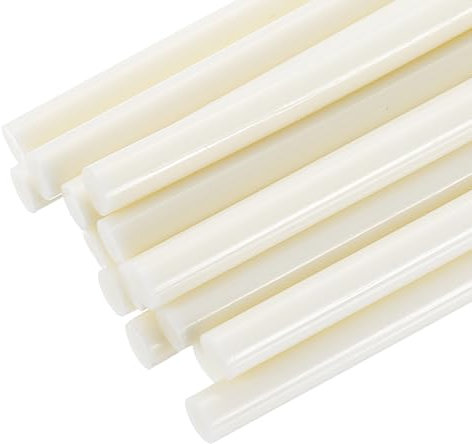 QUARKZMAN 32 Pz Mini Bastoncini di Colla a Caldo, 0,28 Dia x 3,94 Lunghi Bastoncini di Colla a Caldo in EVA, Bastoncini di Colla a Caldo Bianchi per Progetti Artigianali Fai da Te