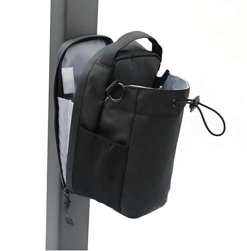 Earnmore Magnetic Gym Bag, Large Capacity Magnetic Carry Bag, with Phone Pocket, Portable Gym Bag, Gym Pouch for Water Bottle, Organizer, Black, Sporty