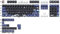 QPSJXN Russian Keycaps PBT Double Shot Keycaps Compatible with Mechanical With Russian Layout(Black and Blue)