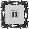 Legrand 398262 - Chargeur double USB type A composable pour installation encastrée - Gamme Niloé Step - Blanc