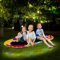 GOPLUS Balançoire Enfant Exterieur avec Lumières LED, Cordes Réglables 100-180 CM et Capacité de 150 kg pour Enfants et Adultes,Intérieur et Extérieur pour Jardin