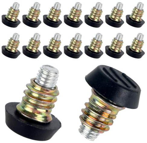 BOXOB 16pcs Niveleurs de Meubles Réglables avec Filetage UNC 1/4-20, Pieds de Table Antidérapants en Plastique Et Fer avec 16 Écrous à Visser pour Tables Chaises et Meubles en Bois