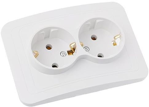 SHINEOFI 2 Enchufes Europeos De Corriente Eléctrica Cargador De Pared De Corriente Tipo Alemán