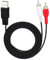 Laikoutd Cavo Adattatore Video da Maschio A USB 2.0 per Visualizzare Contenuto della Videocamera Catture del PC Imposta Cavo Convertitore Video Connessione Top Box