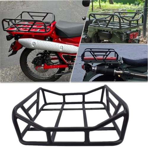 SHINKXMT Porte-Bagages arrière de Moto de Remplacement pour Ho&ND&a Hunter Cub CT 125 Trail125 Support de Support de Panier Support de Panier Accessoires de Tourisme Panier de Rangement Support carré
