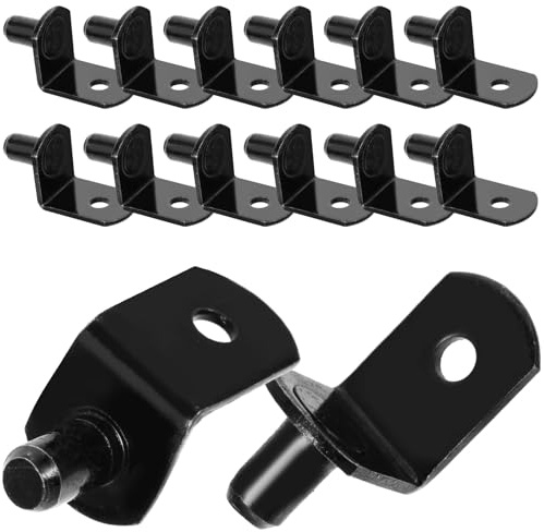 VILLFUL 40 pièces Lot de Taquets Étagère Noir Supports Métalliques pour Fixation Étagères Placards Bibliothèque Meuble et Armoire sans Perçage