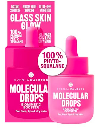MOLECULAR DROPS – 100% Phyto-Squalane Booster für Gesicht & Lippen | Ultra-Deep Hydration & Glass Skin Glow | Reines biomimetisches Squalan, 100% plant-based