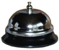 S.B.J - Sportland Tischglocke Rezeptionsklingel Tischklingel Schelle Glocke Klingel aus Metall