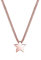 Elli Damen Schmuck Halskette Kette mit Anhänger Stern Astro Trend Filigran Silber 925 Rosé Vergoldet Länge 45 cm