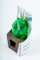 Scheurich Keramik Wasserspender Pflanzen Froggy Pflanzenbewässerung Wasserreserve Gartenhilfe 15cm, Farbe:grün