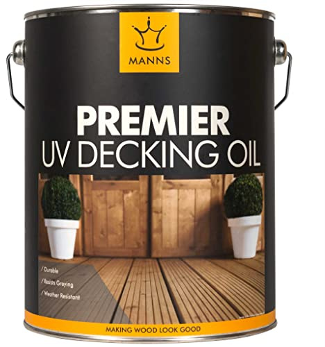 Manns Premier UV Decking Oil - Light Oak - 5L
