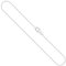 EDELIND Goldkette, Ankerkette rund Weißgold 750/18 K, Länge 42 cm, Breite 1.1 mm, Gewicht ca. 2.4 g., NEU
