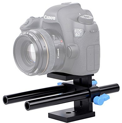 Universal Base Plate Basisplatte für DSLR Rig System mit 18,5cm Rundstäben