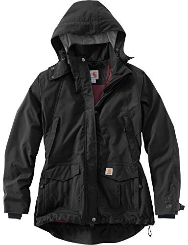 Carhartt Giacca Impermeabile Pesante Storm Defender, Giacca Donna, Nero, S