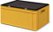 1a-TopStore Transport-Stapelbox gelb, mit schwarzem Verschlußdeckel, 600x400x281 mm (LxBxH), aus Polypropylen