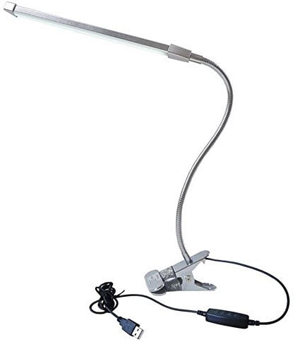 Lixada 10-Level Dimmable Eye Protection LED and Adjustable Clamp with 3 Lighting Colors and USB Powered (10W 36 LEDs) (5.5 x 12 x 38 cm) White