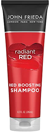 John Frieda Radiant Red Boosting Shampoo Daily Shampoo Helps Improve Red Shades 235ml with Pomegranate and Vitamin E