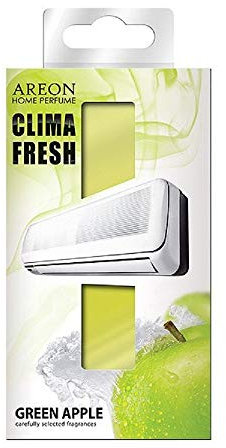 Areon Clima Fresh Ambientador Manzana Verde Casa Aire Acondicionado Olor Fruit Original Perfume Hogar Salón Habitación Oficina Tienda Duradero Moderno ( Green Apple Pack de 1