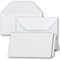 50x weißes DIN Lang Falt-Karten-Set mit Leinen-Prägung - 10 x 21 cm - mit Brief-Umschlägen & Einlege-Blätter - Komplettpaket inklusive hochwertiger Box - von GUSTAV NEUSER